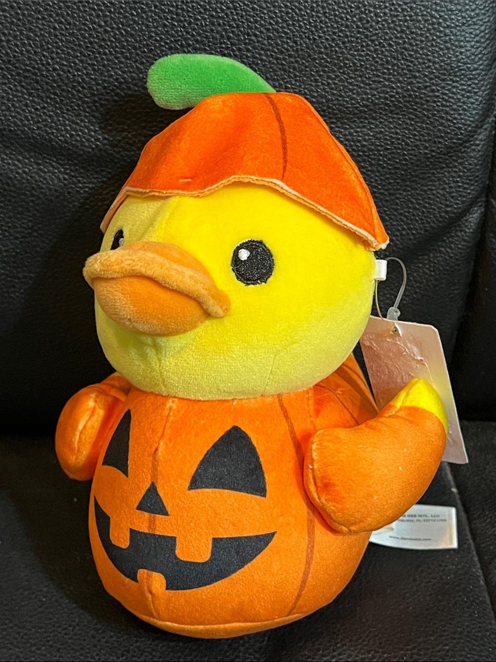 Quackerz Pumpkin Duck Plush | Halloween Jack-O’-Lantern NWT DanDee